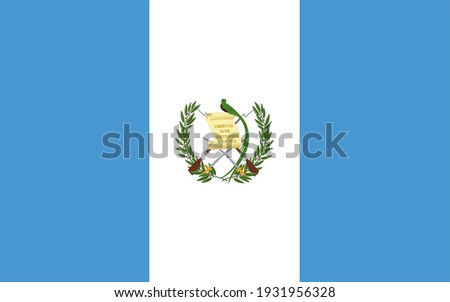 Vector flag of Guatemala. Accurate dimensions and official colors. Symbol of patriotism and freedom. This file is suitable for digital editing and printing of any size.