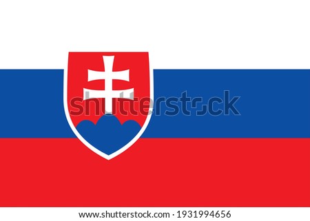 Vector flag of Slovakia. Accurate dimensions and official colors. Symbol of patriotism and freedom. This file is suitable for digital editing and printing of any size.