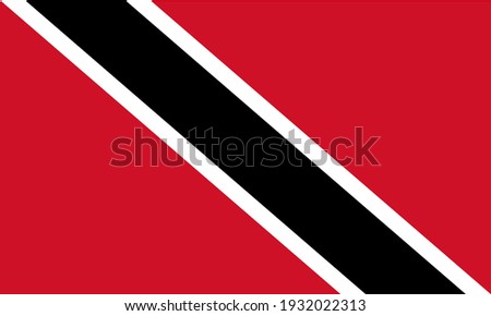 Vector flag of Trinidad and Tobago. Accurate dimensions and official colors. Symbol of patriotism and freedom. This file is suitable for digital editing and printing of any size.