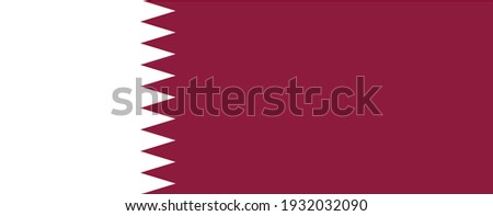 Vector flag of Qatar. Accurate dimensions and official colors. Symbol of patriotism and freedom. This file is suitable for digital editing and printing of any size.