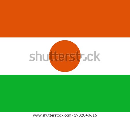 Vector flag of Niger. Accurate dimensions and official colors. Symbol of patriotism and freedom. This file is suitable for digital editing and printing of any size.