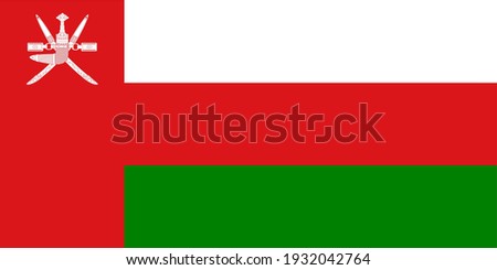 Vector flag of Oman. Accurate dimensions and official colors. Symbol of patriotism and freedom. This file is suitable for digital editing and printing of any size.