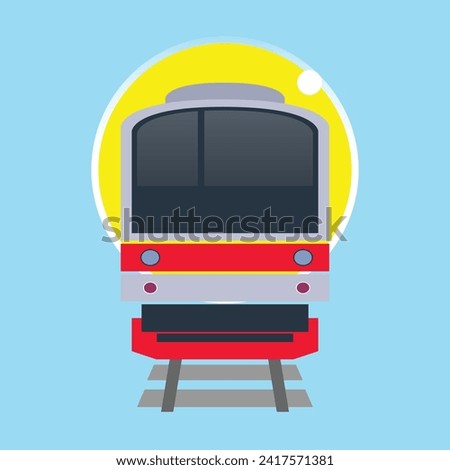 Free vector illustration commuter line train public transportation