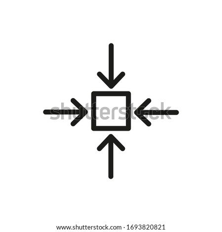 Decrease Narrow Vector Outline Icon