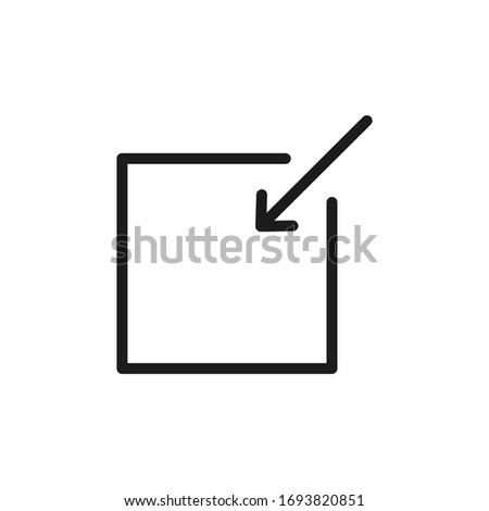 Decrease Narrow Vector Outline Icon