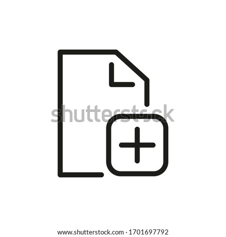 Outline Document Icon Isolated on White Background. Line File Symbol for Web Site Design, Logo, App, UI.