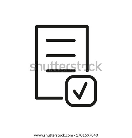 Outline Document Icon Isolated on White Background. Line File Symbol for Web Site Design, Logo, App, UI.