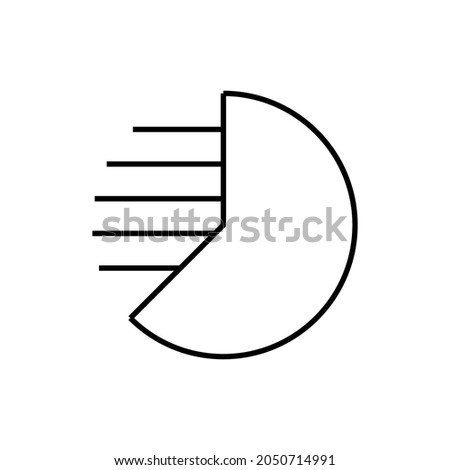 Pie-Graph. Graph Related Vector Line Icon 