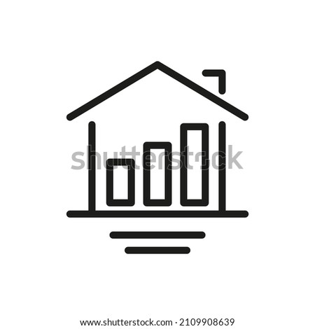 Outline Vector Icon Related Home Isolated On White Background. Custom Symbol For Your Website, Logo, App, User Interface.