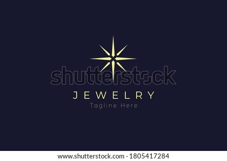 Jewelry Logo, jewel luster logo inspiration, flat design logo template, vector illustration Stockfoto © 