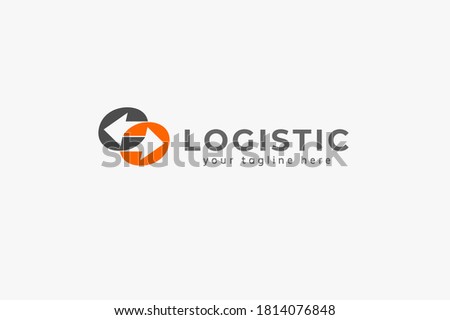 Logistic Logo, arrow design logo template, vector illustration