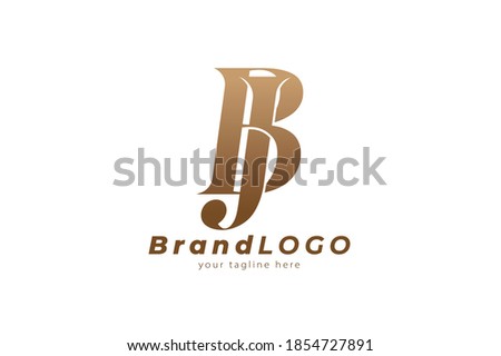 Abstract initial letter B and J logo,usable for branding and business logos, Flat Logo Design Template, vector illustration Stock fotó © 