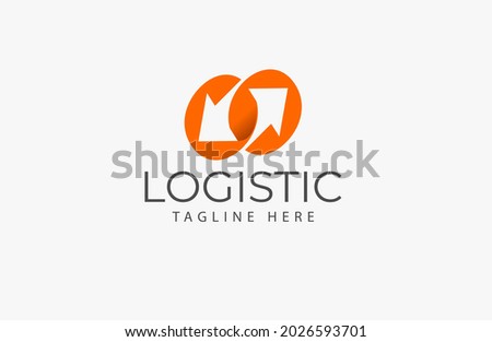 Logistic Logo, arrow design logo template element, vector illustration