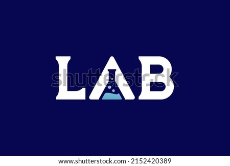 Lab text typography logo design inspiration vector illustration