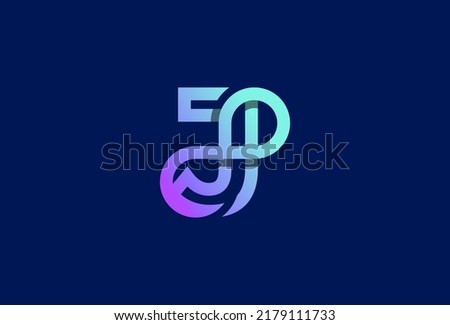 Letter J Infinity Logo design, suitable for technology, brand and company logos design, vector illustration