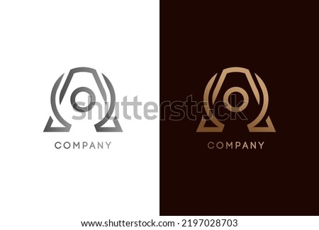 Alpha omega logo design inspiration, vector illustration