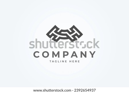 Initial HA or AH or HAH logo. monogram logo design combination of letters H and A. Flat Vector Logo Design Template. vector illustration