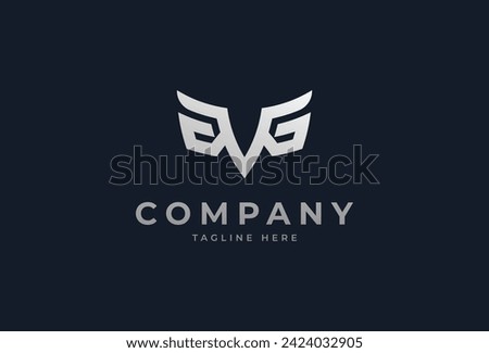 Initial G or GVG Owl Logo, modern letter G or GVG forming a Owl head design logo inspiration,vector illustration