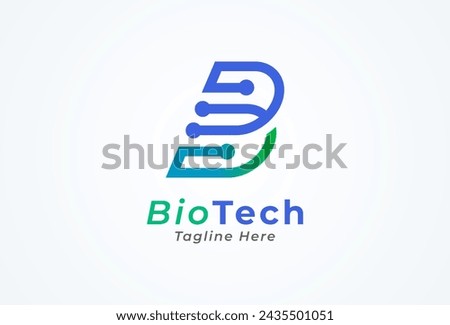 Letter B Technology Logo. letter B with tech style logo design inspiration. Flat Vector Logo Design. vector illustration