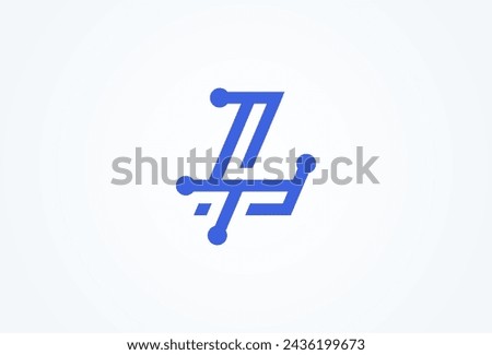 Letter L Technology Logo. letter L with tech style logo design inspiration. Flat Vector Logo Design. vector illustration