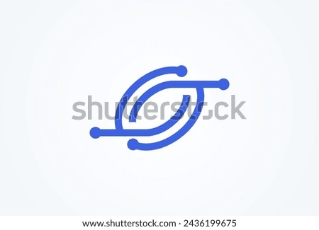 Letter O Technology Logo. letter O with tech style logo design inspiration. Flat Vector Logo Design. vector illustration