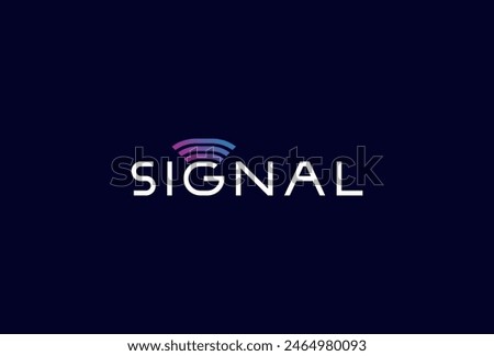 Signal Logo, letter G with signal icon combination  in text signal typography logo, vector illustration