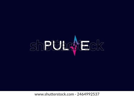 Pulse Logo, letter S with pulse icon combination in text pulse typography logo, vector illustration