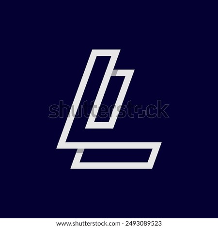 Initial Letter LL Logo, Monogram Logo letter L with L combination, design logo template, vector illustration