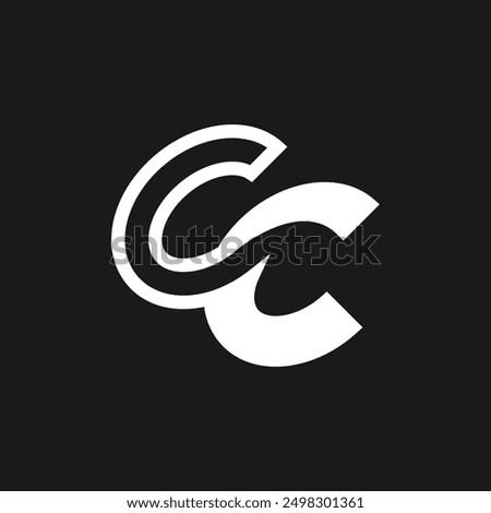 Letter CC Logo, Monogram Logo letter C with C combination, design logo template, vector illustration