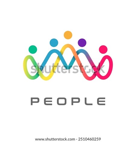 People logo design, Community human Logo design template element , vector illustration