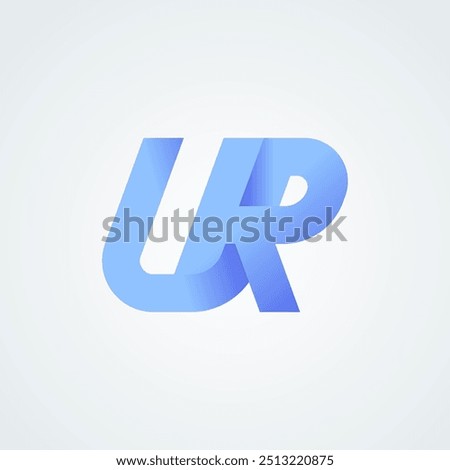 Initial RU or UR Logo design, Monogram Letter R with U combination, vector Illustration