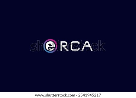 Orca Logo, letter O with orca icon combination in text orca typography logo, vector illustration