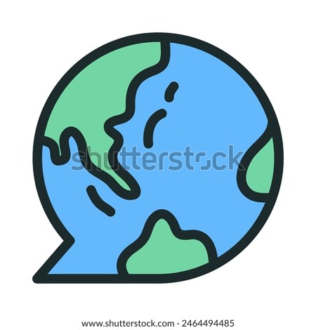 International conversation icon in flat style