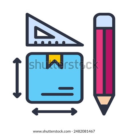 Measurement Icon. Dimension Measurement Icon. Dimension Measurement Technique Icon