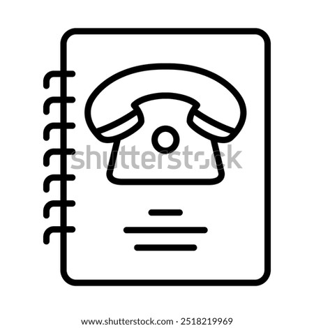 Phonebook icon in line style. Mobile contacts icon