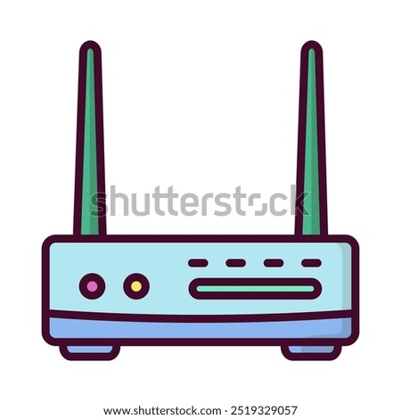 Router icon in linear color style