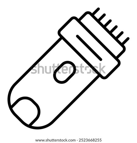 Hair shaving machine icon in line style with editable stroke. Icon about barbershop in line style