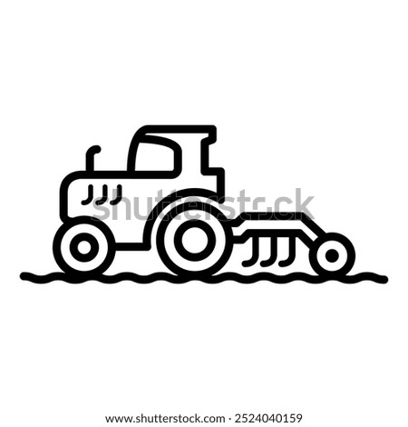 Similar – Image, Stock Photo Plowed field on the left of the dirt road in Magdeburger Börde