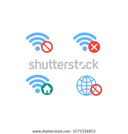 no WiFi/internet connection icon design