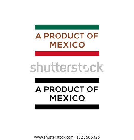 a product of Mexico stamp or seal design vector download