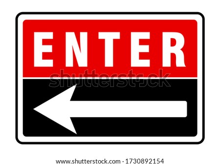 Enter (Left Arrow) Sign, enter sign