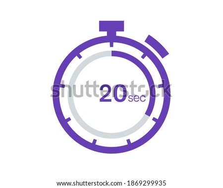 Timer 20 sec icon, 20 seconds digital timer. Clock and watch, timer, countdown