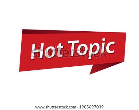 Hot Topic banner design vector