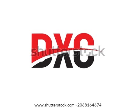 DXC Letter Initial Logo Design Vector Illustration