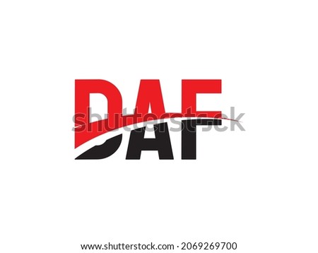 DAF Letter Initial Logo Design Vector Illustration