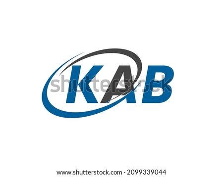 KAB letter creative modern elegant swoosh logo design