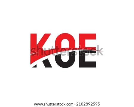 KOE Letter Initial Logo Design Vector Illustration