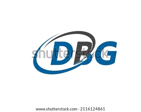 DBG letter creative modern elegant swoosh logo design