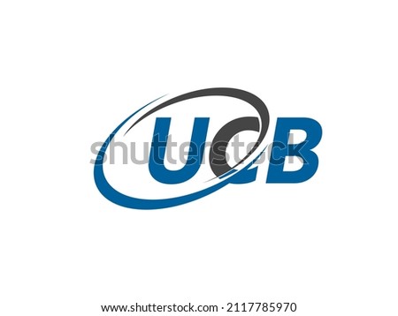 UCB letter creative modern elegant swoosh logo design
