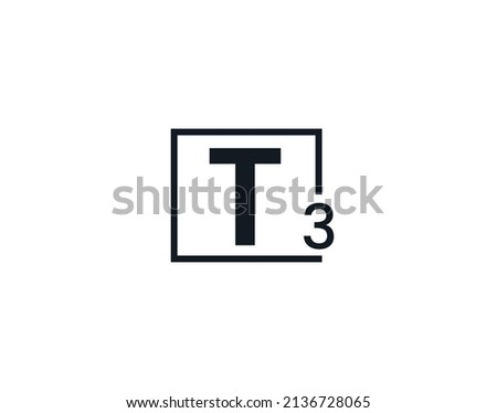 T3, 3T Initial letter logo